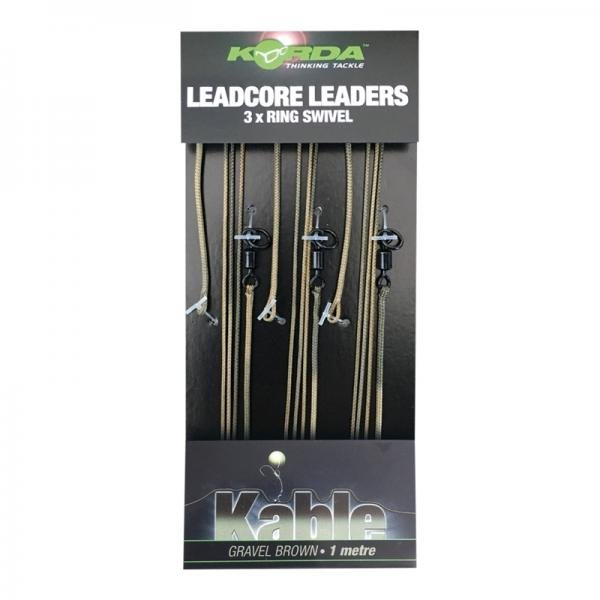 Korda - Leadcore Leaders 3X Ring Swivel | 1m - Hengelsport De Goeie Vangst