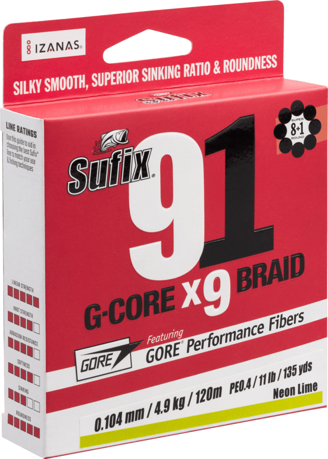 Sufix - 91 G - core X9 Braid | 150m - Hengelsport De Goeie Vangst