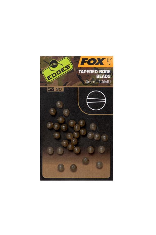 Fox Carp - Edges Camo Tapered Bore Beads | 4mm - Hengelsport De Goeie Vangst