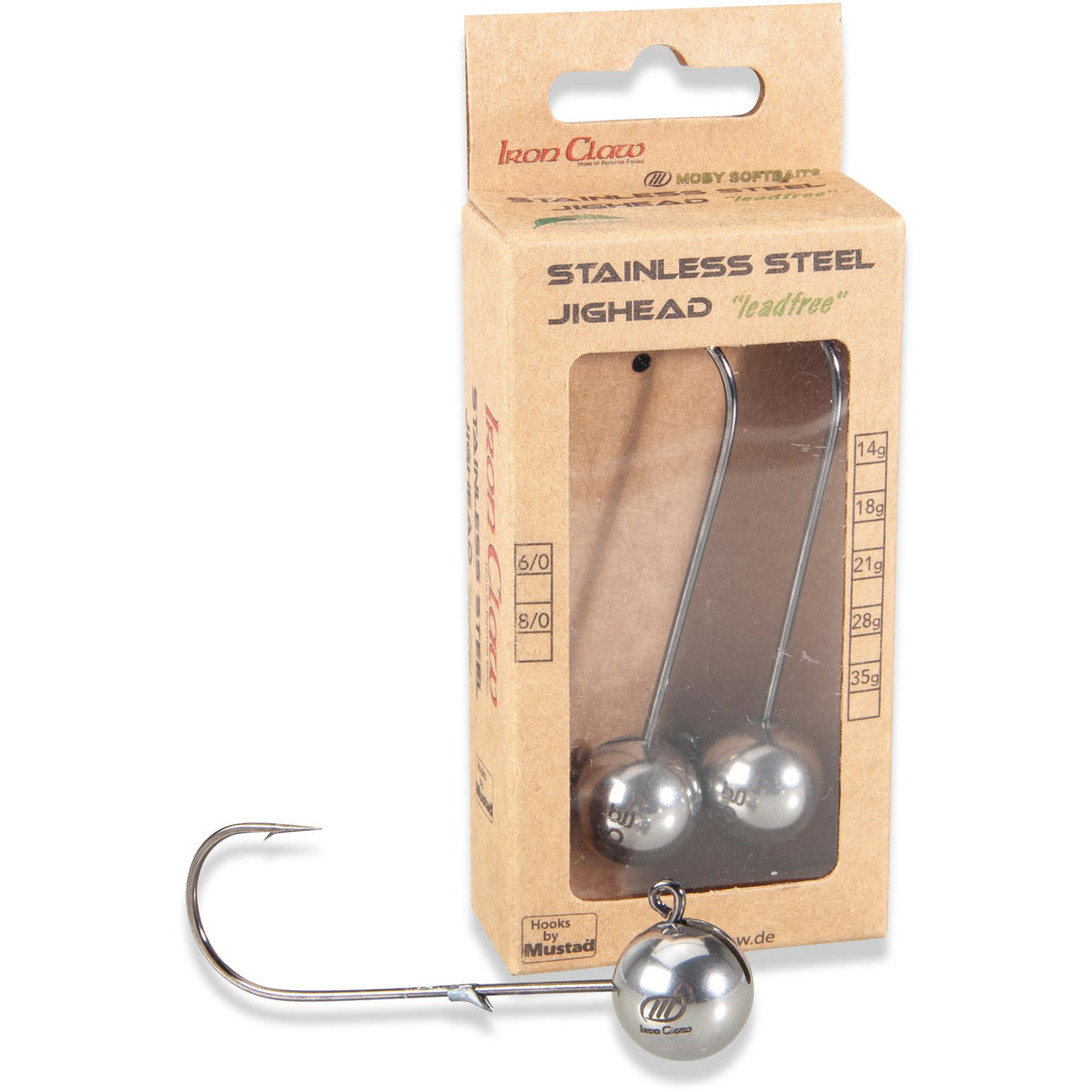 Iron Claw - Moby Loodvrije Jighead - Hengelsport De Goeie Vangst