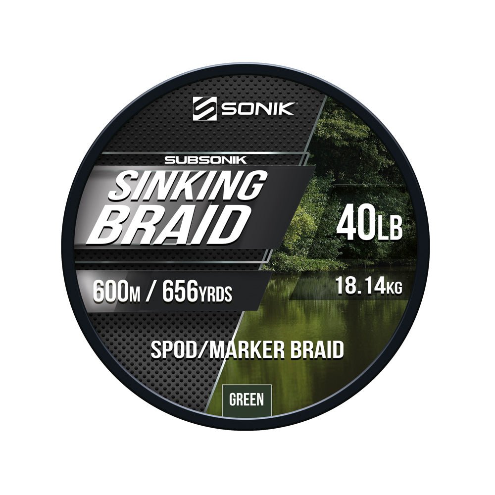 Sonik - Subsonik Sinking Braid | 40Lb | 600m - Hengelsport De Goeie Vangst