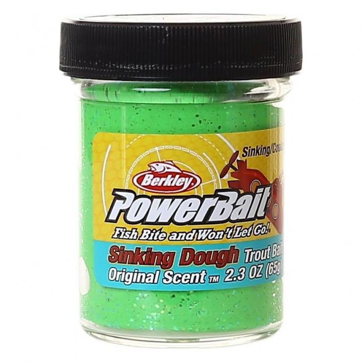 Berkley - Powerbait Sinking Dough Lime Green - Hengelsport De Goeie Vangst