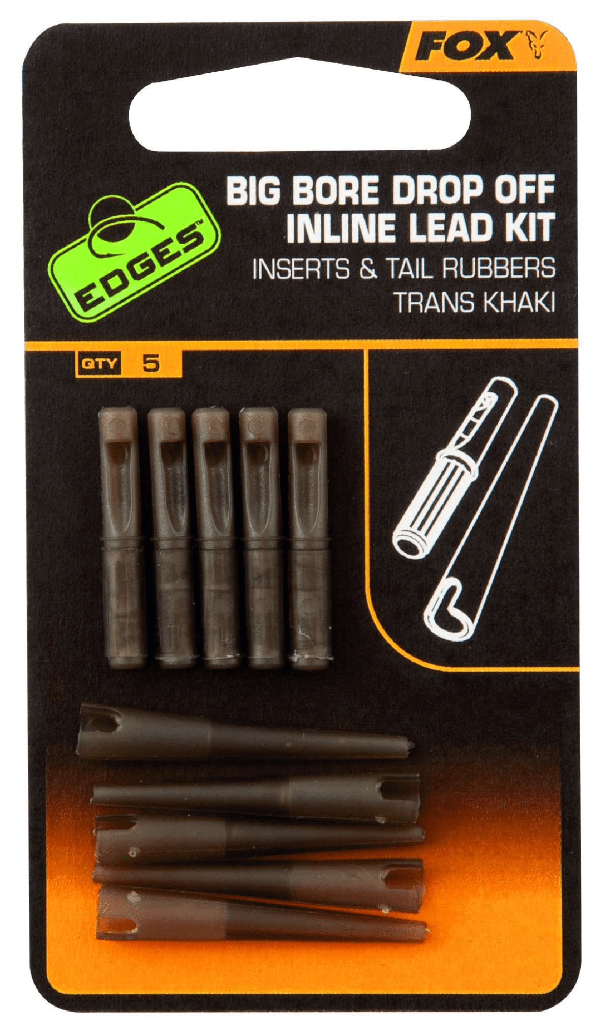 Fox Carp - Edges Big Bore Drop Off Inline Lead Kit - Hengelsport De Goeie Vangst