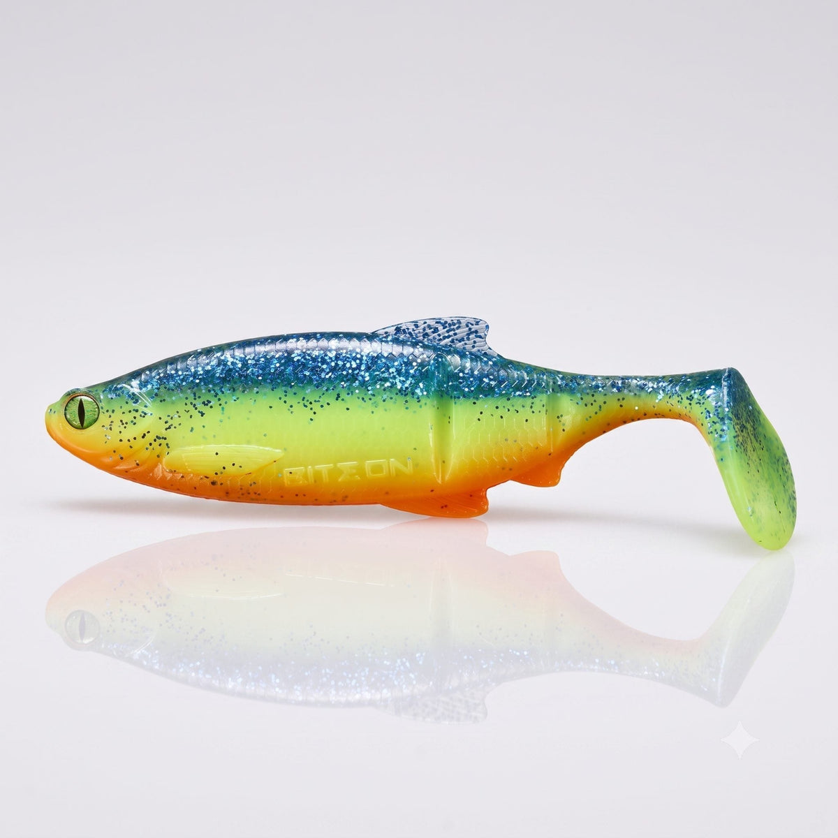 Bite On-Luky Roach Shad-14cm-Sunset-De Goeie Vangst