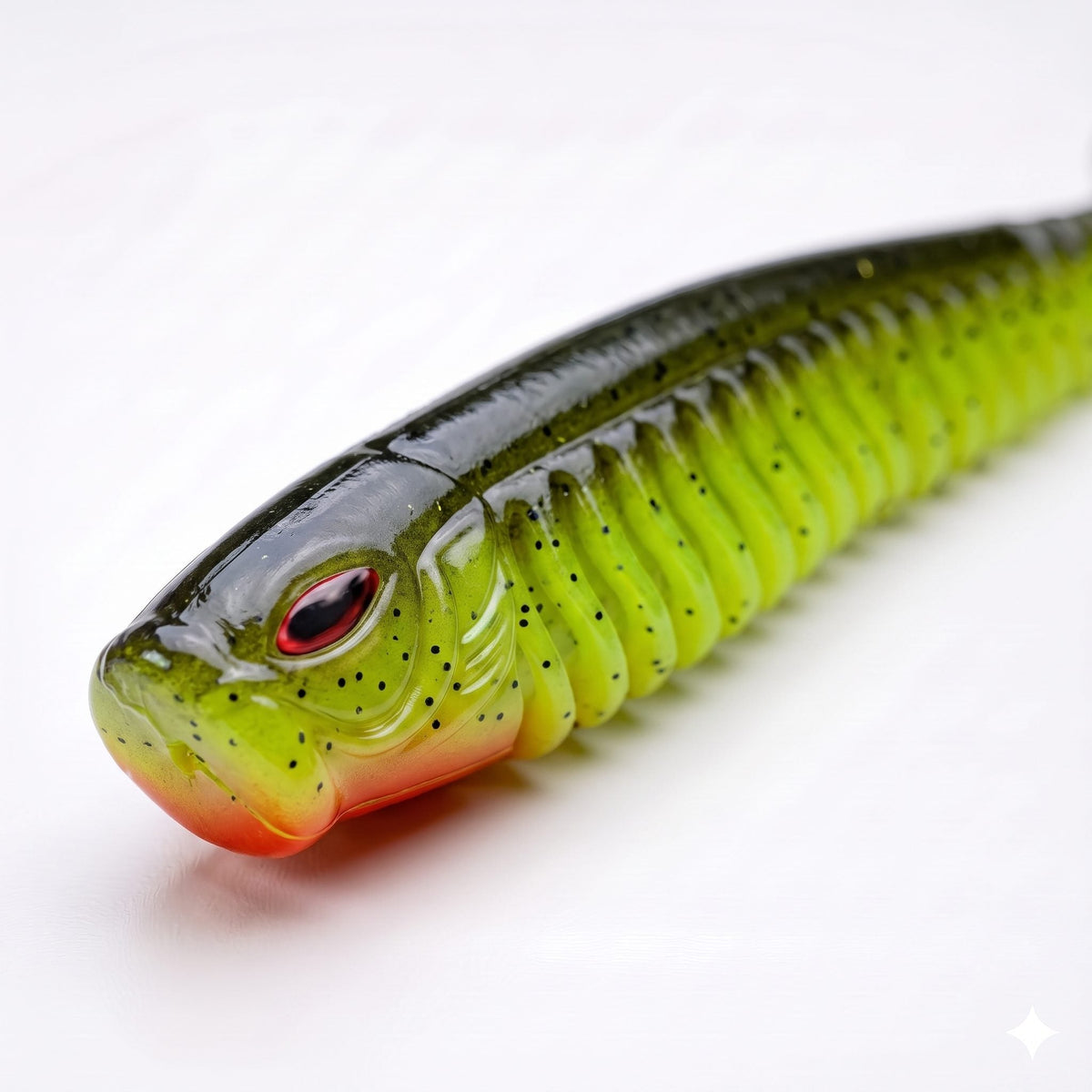 Bite On-Rib Worm Twister-10cm-Sour Apple-De Goeie Vangst