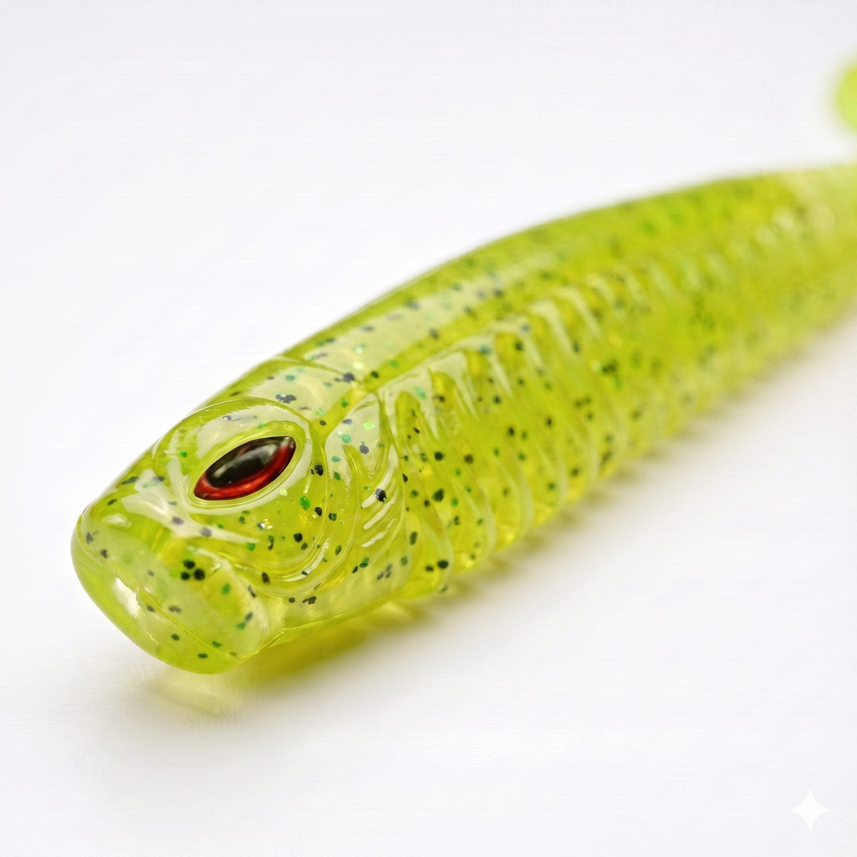 Bite On-Rib Worm Twister-10cm-Lime Perl-De Goeie Vangst