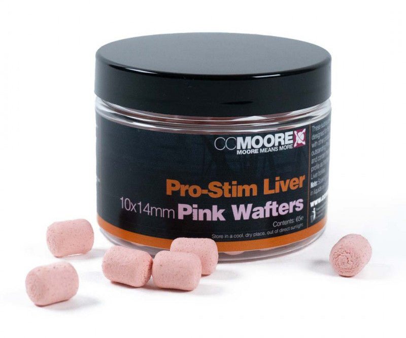 CCMOORE - Pro - stim Liver Colour Dumbell Wafters | 10x14mm - Hengelsport De Goeie Vangst