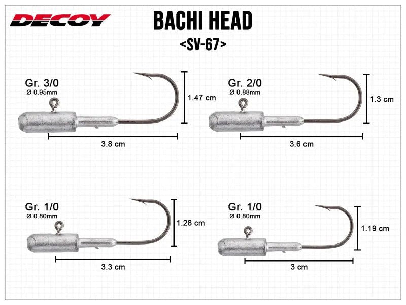 Decoy-Bachi Head SV-67 Jigkop-1/0 (3.5g) - De Goeie Vangst