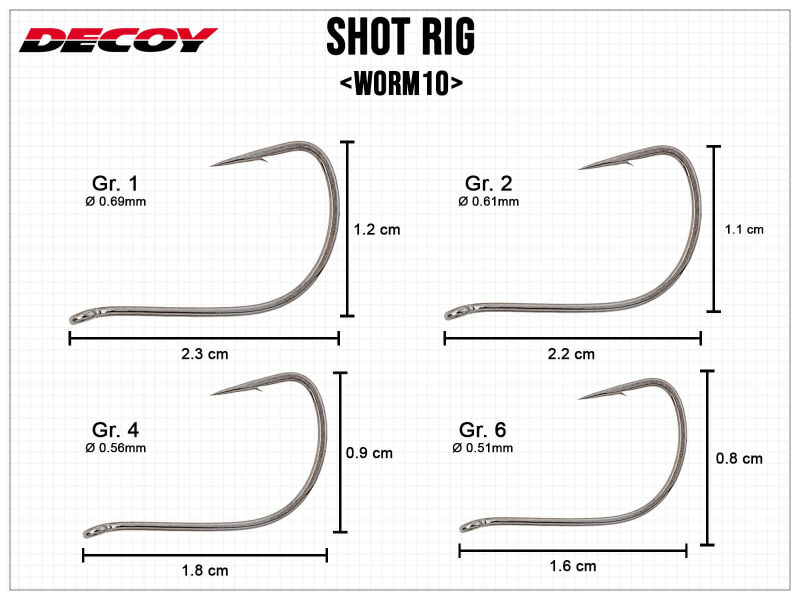 Decoy-Shot Rig Worm10 Dropshothaak-2 - De Goeie Vangst