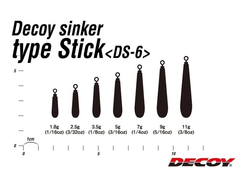 Decoy-Sinker Type Stick DS-6-7g - De Goeie Vangst