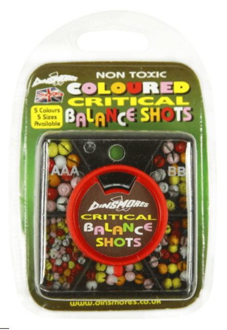 DINSMORES - Coloured Critical Balance Shots - 5 Comp. - Hengelsport De Goeie Vangst