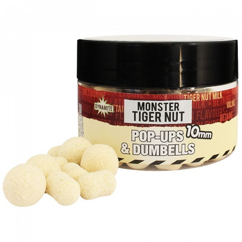 Dynamite Baits - Fluro Pop - ups & Dumbells | Monster Tiger Nut | 10mm - Hengelsport De Goeie Vangst
