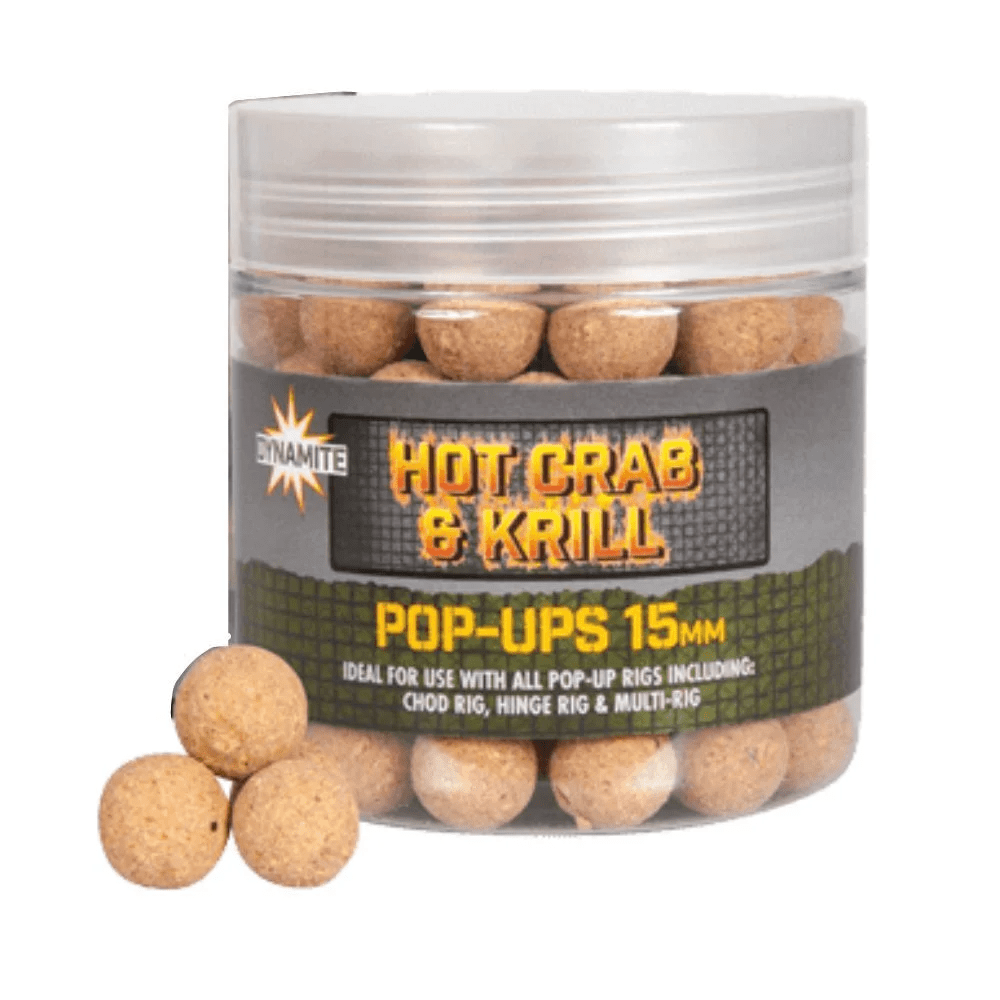 Dynamite Baits - Hot Crab & Krill Pop Ups - Hengelsport De Goeie Vangst
