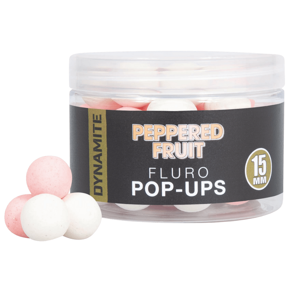 Dynamite Baits - Peppered Fruit Fluro Pop - Ups 15mm - - Hengelsport De Goeie Vangst