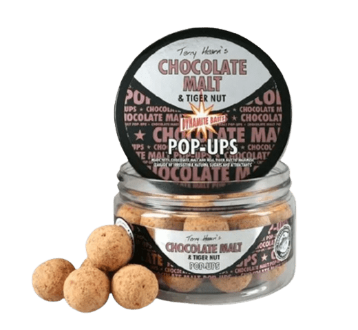 Dynamite Baits - Terry Hearn's Pop - ups| Chocolate Malt & Tiger Nut - Hengelsport De Goeie Vangst