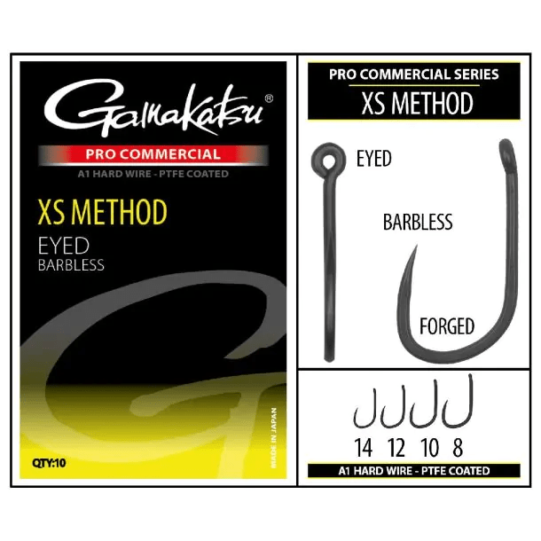 Gamakatsu - Pro Commercial XS Method Eyed A1 PTFE Barbless - Hengelsport De Goeie Vangst