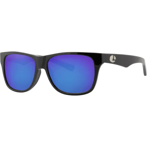 Lenz - Laxa Acetate Sunglasses Black W/gun Blue Mirror Lens - Hengelsport De Goeie Vangst
