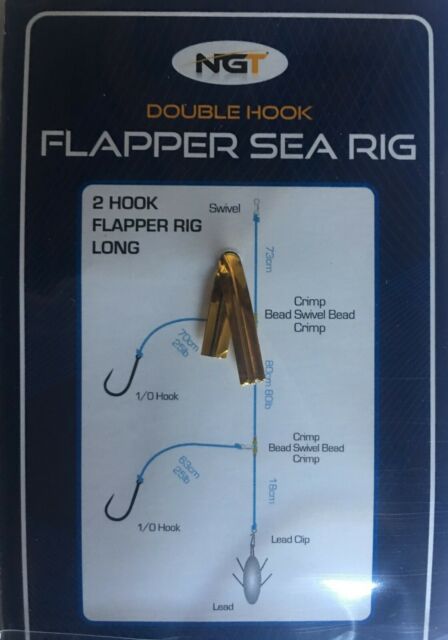 NGT - Double Hook Flapper Sea Rig - Hengelsport De Goeie Vangst