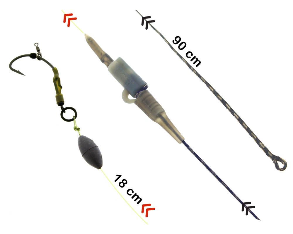 PB - R2G SR Clip Leader 90/Ronnie Hinged Stiff Rig - Hengelsport De Goeie Vangst