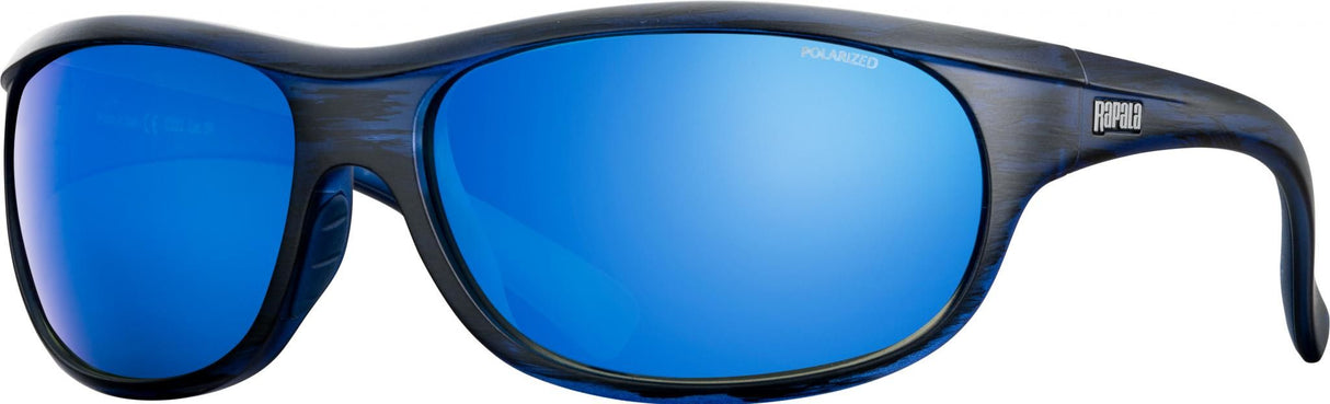 Rapala - Precision Luzia | Matte Blue Stripped Frame | Grey Lens Blue Mirror - Hengelsport De Goeie Vangst