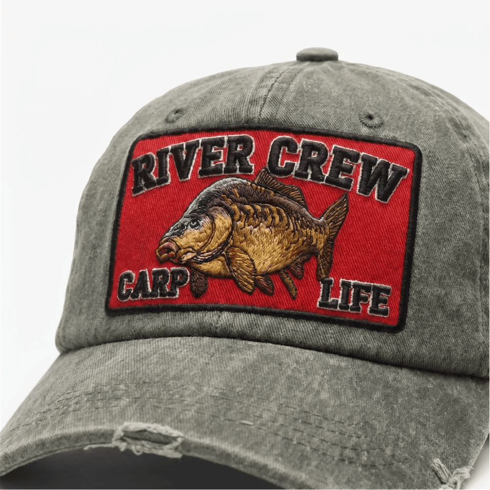 River Crew-Karper Visserspet Olijfgroen -RCKPG- Hengelsport De Goeie Vangst