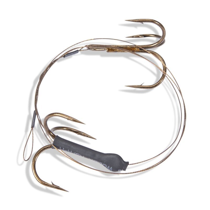 Saenger - 1X7 Stahlvorfach Mit 2 Drillingen - Hengelsport De Goeie Vangst