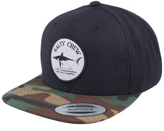 Salty Crew - Bruce 6 Panel Cap | Black Camo - Hengelsport De Goeie Vangst