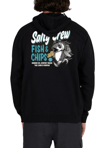 Salty Crew - Fish And Chips Hood Fleece - Hengelsport De Goeie Vangst