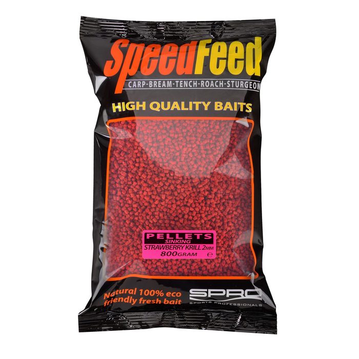 Spro - Speedfeed Pellets Strawberry Krill - Hengelsport De Goeie Vangst
