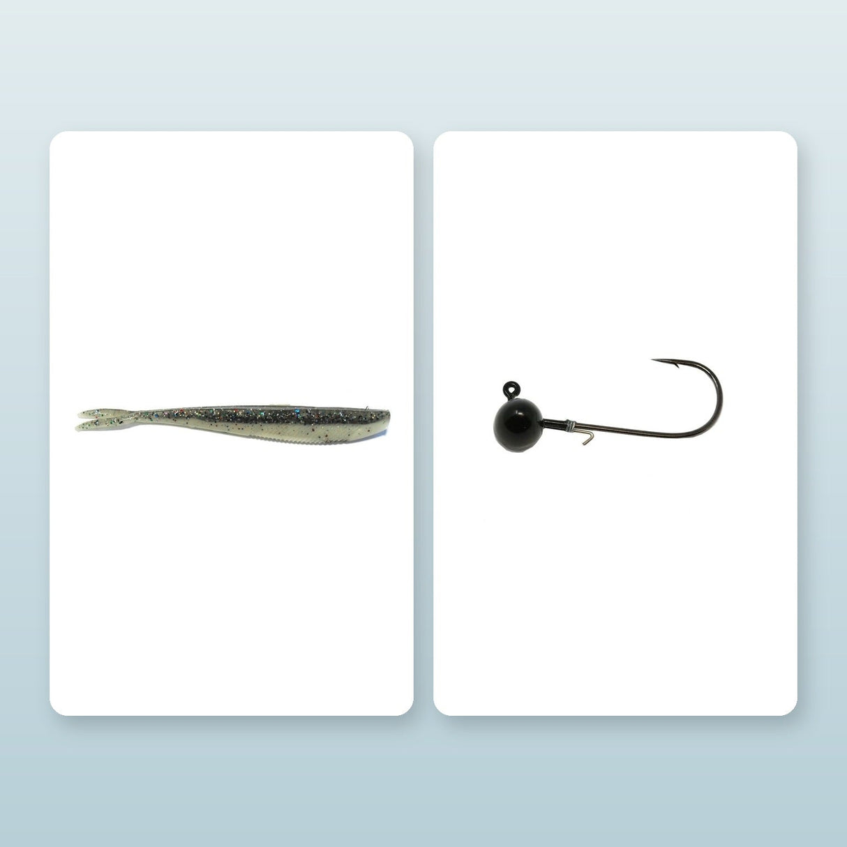 Storm-Vertical Minnow Snoekbaars Verticalset – Smoke Pearl - De Goeie Vangst