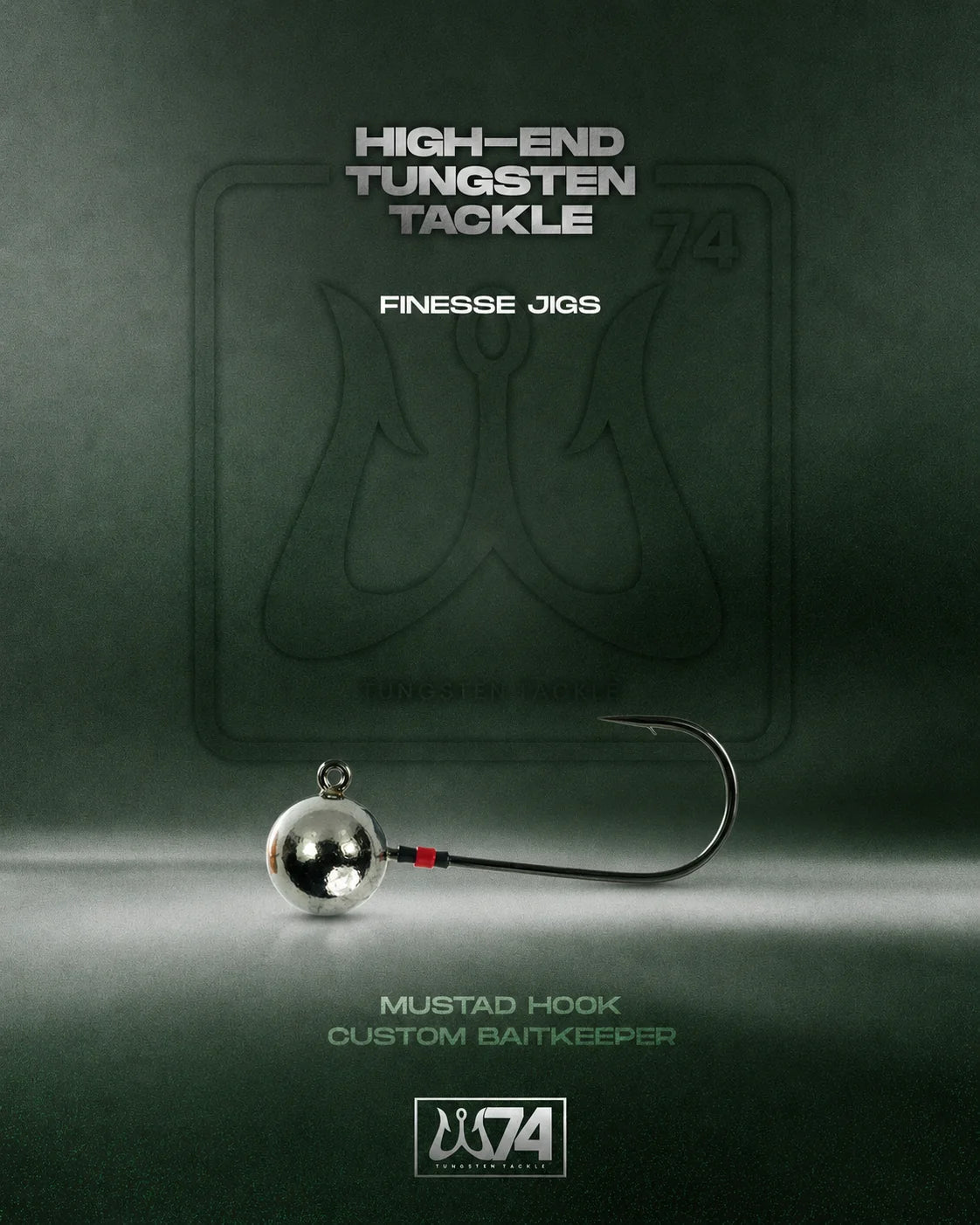 W74 Tungsten Tackle-Tungsten Finesse Jigs 2st-7g-#2/0-De Goeie Vangst