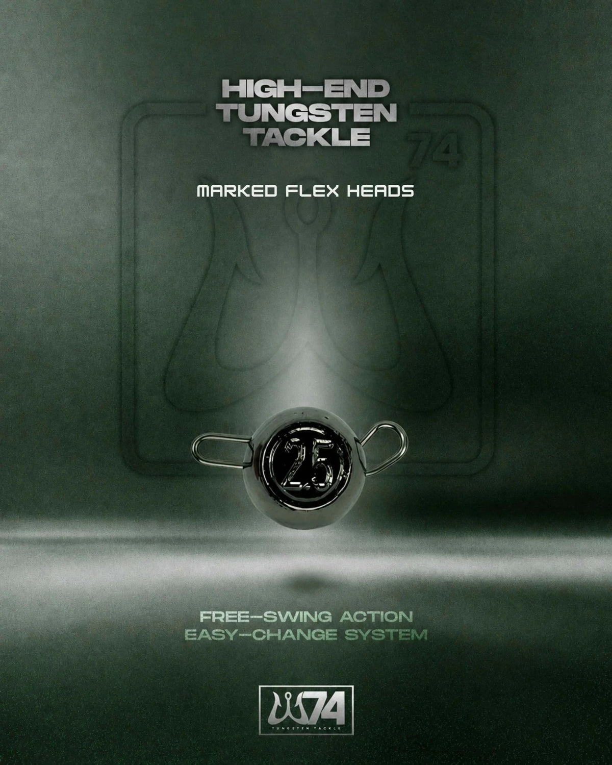 W74 Tungsten Tackle-Tungsten Marked Flex Head-Black Nickel-3g-De Goeie Vangst