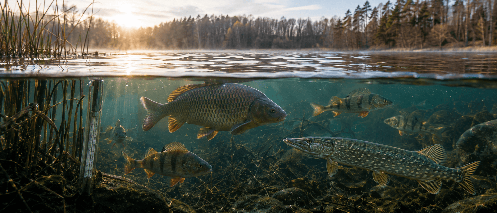 Watertemperatuur en vissen: wanneer worden vissen actief?