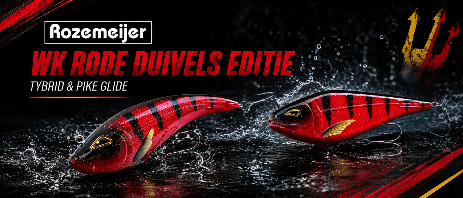 Rozemeijer Rode Duivels Editie: Tybrid & Pike Glide Limited Edition - Hengelsport De Goeie Vangst