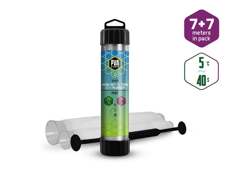 Delphin - Pva N’Tastic Quick Set 2In1 Mesh | 7M + 7M | 25mm + 35mm - Hengelsport De Goeie Vangst