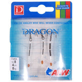 Dragon-Treble Hook Stingers Nylon Leader-8 - 4cm - 8kg - Hengelsport De Goeie Vangst