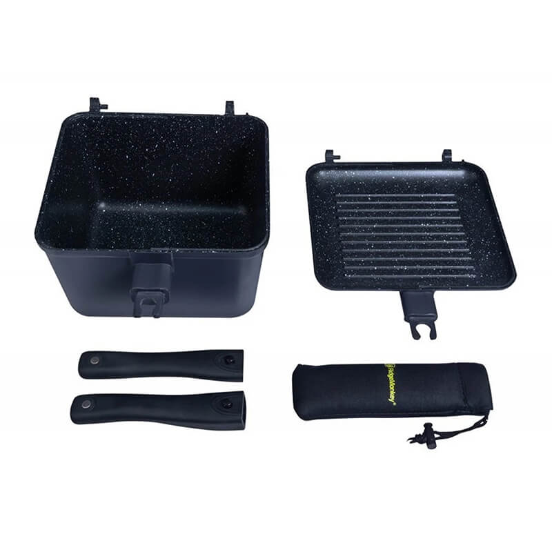 RidgeMonkey - Connect Deep Pan & Griddle Xl Granite Edition - Hengelsport De Goeie Vangst