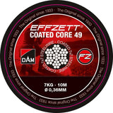 Dam-Effzett Coated Core49 Steeltrace | 10m-0.36mm | 7kg - Hengelsport De Goeie Vangst