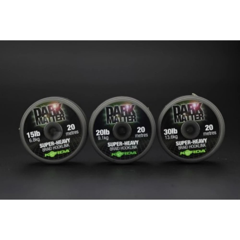 Korda - Dark Matter Super - Heavy Braid Hooklink | 20m - Hengelsport De Goeie Vangst