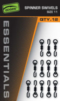Fox Carp-Edges Essentials Spinner Swivels | Size 11-mat zwart - Hengelsport De Goeie Vangst