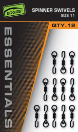 Fox Carp-Edges Essentials Spinner Swivels | Size 11-mat zwart - Hengelsport De Goeie Vangst