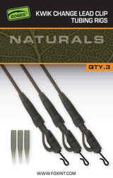 Fox Carp-Edges Naturals Kwik Change Lead Clip Tubing Setup - Hengelsport De Goeie Vangst