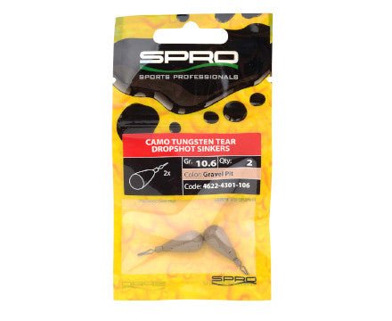 Spro - Camo Tungsten Tear Dropshot Sinkers - Hengelsport De Goeie Vangst