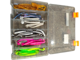 Tweedehands Shads Assortiment met Tacklebox – Diverse Kleuren