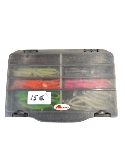 Tweedehands Shads Assortiment met Tacklebox – Diverse Kleuren