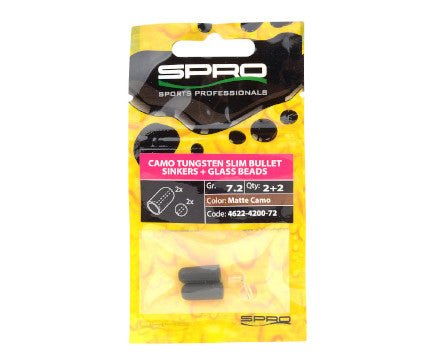 Spro - Camo Tungsten Slim Bullet Sinkers - Hengelsport De Goeie Vangst