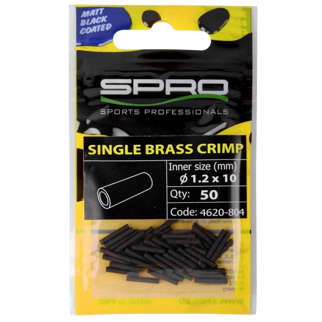 Spro - Matte Black Single Brass Crimp - Hengelsport De Goeie Vangst
