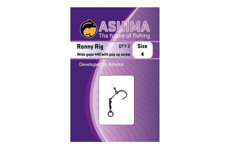 Ashima - Wide Cape Ronny Rig 440 With Pop Up Screw 2 Pcs - Hengelsport De Goeie Vangst