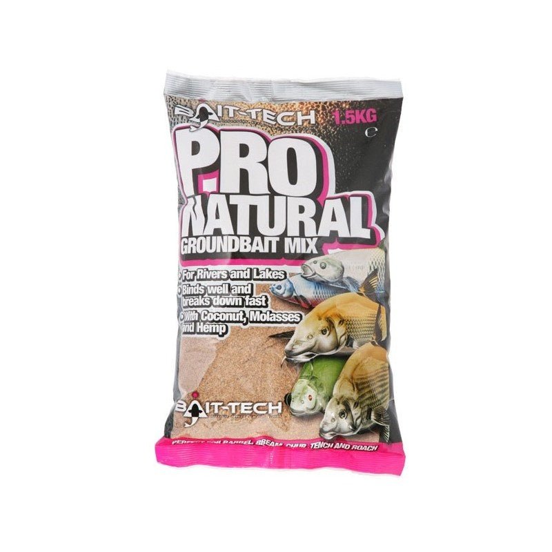 Bait tech - Bait Tech Pro Natural Groundbait | 1,5kg - Hengelsport De Goeie Vangst
