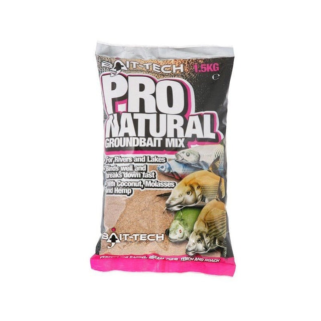Bait tech - Bait Tech Pro Natural Groundbait | 1,5kg - Hengelsport De Goeie Vangst